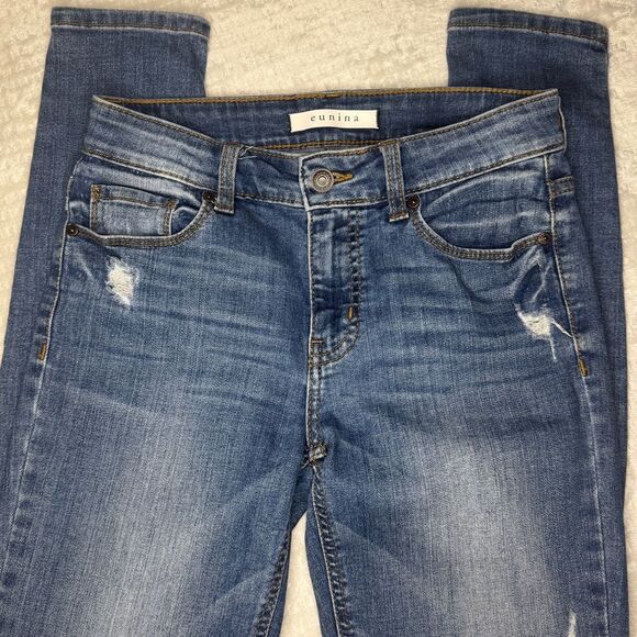 Eunina Denim Jeans Lauren Mid Rise Skinny Regular Size 3 Jean - Picture 8 of 8